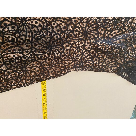Loft Womens Black & Beige Lace Overlay Dress Size 0 - Picture 8 of 9